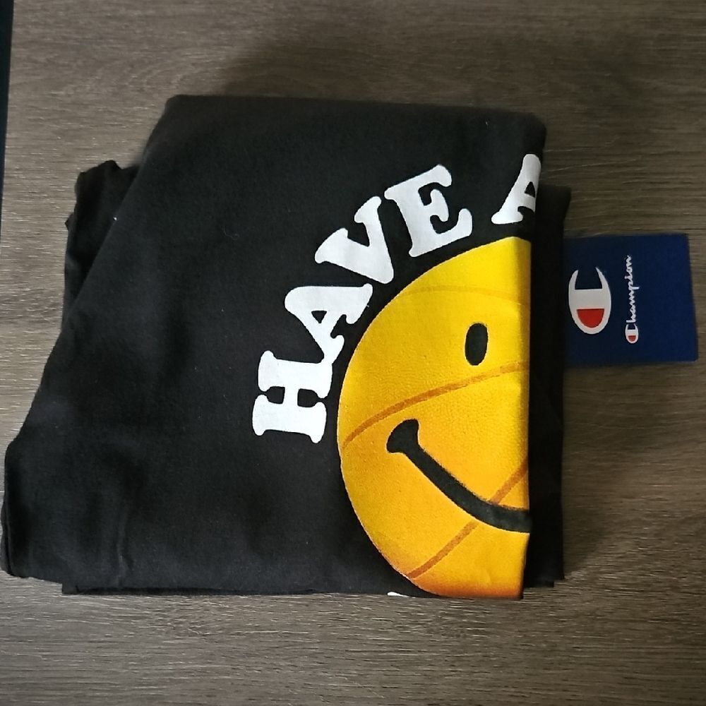 CHAMPION HAVE A NICE PLAY Unisex Small Black T-Shirt NEW MSRP $25